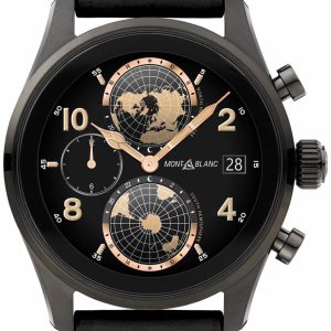 Montblanc Herrklocka 129267 Summit Svart/Läder Ø42 mm