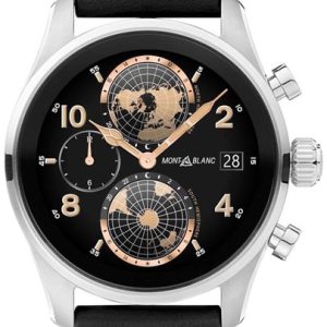 Montblanc Herrklocka 129268 Summit Svart/Läder Ø42 mm