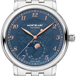 Montblanc Herrklocka 129631 Star Legacy Blå/Stål Ø42 mm