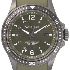 Nautica 99999 Herrklocka NAPFRB003 Grön/Gummi Ø44 mm