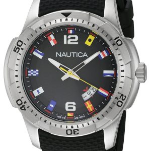 Nautica Analog Herrklocka NAI13517G Svart/Gummi Ø43 mm