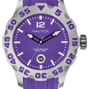 Nautica BFD 100 Herrklocka A14606G Lila/Resinplast Ø46 mm