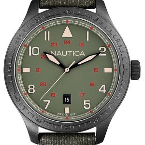 Nautica BFD 105 Herrklocka A11108G Grön/Läder Ø44 mm