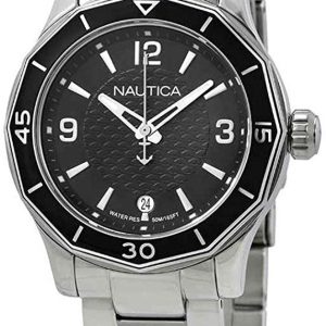 Nautica Damklocka NAD16531L Svart/Stål Ø36 mm