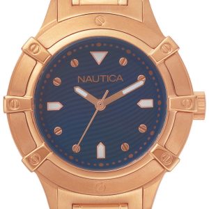 Nautica Damklocka NAPCPR005 Dress Blå/Roséguldstonat stål Ø36 mm