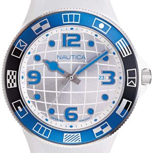 Nautica Damklocka NAPLBS903 Silverfärgad/Gummi Ø40 mm