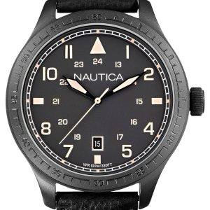 Nautica Herrklocka A11107G BFD 105 Grå/Läder Ø44 mm