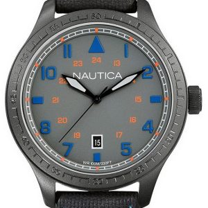 Nautica Herrklocka A11110G BFD 105 Grå/Läder Ø44 mm