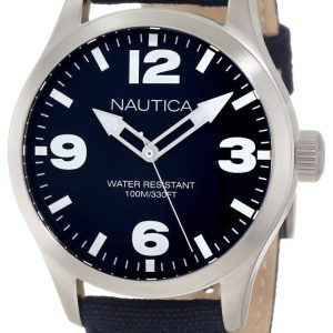 Nautica Herrklocka A11555G BFD 102 Blå/Läder Ø44 mm