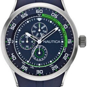 Nautica Herrklocka A14665G Blå/Gummi Ø43 mm