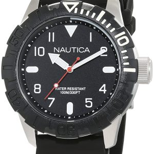 Nautica Herrklocka NAD09519G Svart/Gummi Ø44 mm