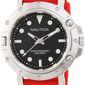 Nautica Herrklocka NAD12549G Dress Svart/Gummi Ø44 mm