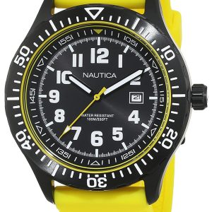 Nautica Herrklocka NAD13527G Analog Svart/Gummi Ø44 mm