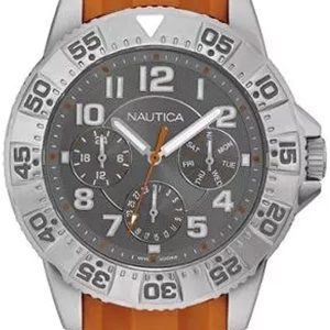 Nautica Herrklocka NAD13543G Grå/Gummi Ø45 mm