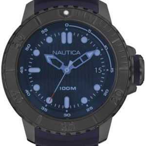 Nautica Herrklocka NAD20509G Blå/Gummi Ø49 mm