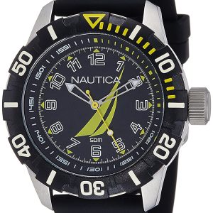 Nautica Herrklocka NAI08513G Analog Svart/Gummi Ø44 mm