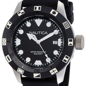 Nautica Herrklocka NAI09509G Analog Svart/Gummi Ø44 mm