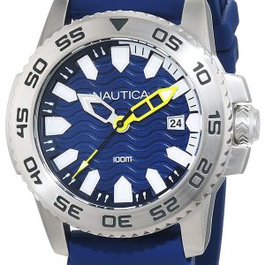 Nautica Herrklocka NAI12527G Analog Blå/Gummi Ø42 mm