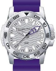 Nautica Herrklocka NAI12534G Analog Silverfärgad/Gummi Ø42 mm