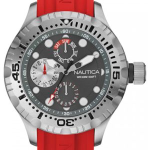 Nautica Herrklocka NAI15007G Multifunction Grå/Gummi Ø45 mm