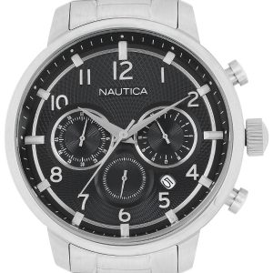 Nautica Herrklocka NAI18510G Chronograph Svart/Stål Ø44 mm