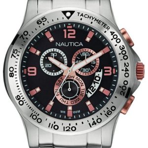 Nautica Herrklocka NAI22502G NST Svart/Stål Ø46 mm