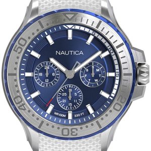 Nautica Herrklocka NAPAUC001 Blå/Gummi Ø49 mm