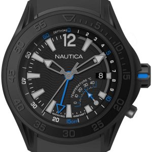 Nautica Herrklocka NAPBRW005 Svart/Gummi Ø50 mm