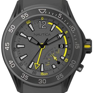 Nautica Herrklocka NAPBRW006 Multifunction Grå/Gummi Ø50 mm