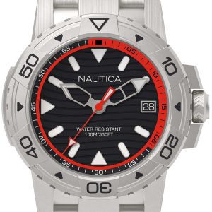 Nautica Herrklocka NAPEGT005 Svart/Stål Ø45 mm