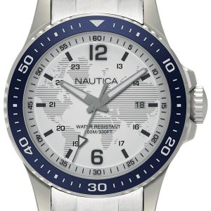 Nautica Herrklocka NAPFRB006 Silverfärgad/Stål Ø44 mm