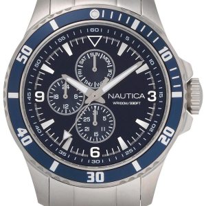 Nautica Herrklocka NAPFRB018 Blå/Stål Ø44 mm