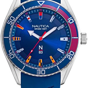 Nautica Herrklocka NAPFWS001 Blå/Gummi Ø44 mm