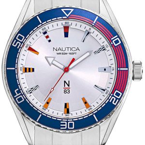 Nautica Herrklocka NAPFWS005 Silverfärgad/Stål Ø44 mm