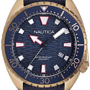 Nautica Herrklocka NAPHAS903 Blå/Läder Ø45 mm