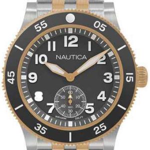 Nautica Herrklocka NAPHST004 Svart/Stål Ø44 mm