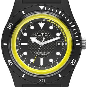 Nautica Herrklocka NAPIBZ001 Svart/Gummi Ø46 mm