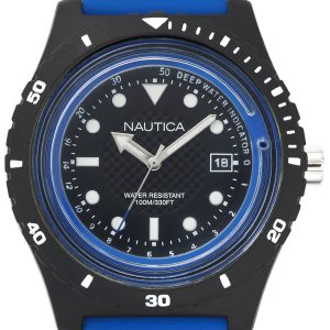 Nautica Herrklocka NAPIBZ002 Svart/Gummi Ø46 mm