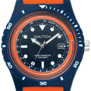 Nautica Herrklocka NAPIBZ004 Blå/Gummi Ø46 mm