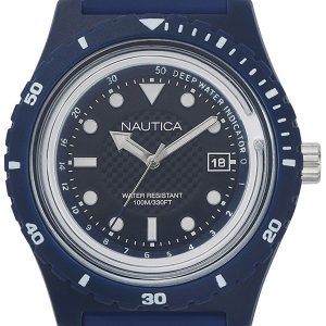 Nautica Herrklocka NAPIBZ005 Blå/Gummi Ø46 mm