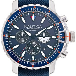 Nautica Herrklocka NAPICS006 Svart/Textil Ø48 mm