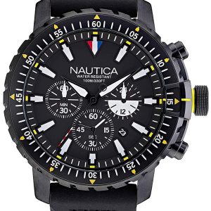 Nautica Herrklocka NAPICS009 Svart/Gummi Ø48 mm