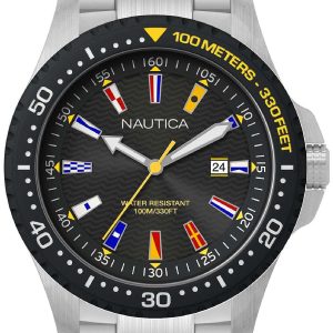 Nautica Herrklocka NAPJBC005 Svart/Stål Ø44 mm