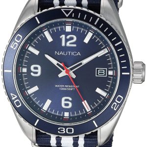 Nautica Herrklocka NAPKBN001 Blå/Textil Ø46 mm