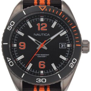 Nautica Herrklocka NAPKBN005 Svart/Textil Ø46 mm