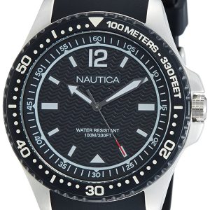 Nautica Herrklocka NAPMAU001 Dress Svart/Gummi Ø44 mm