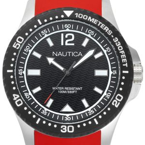 Nautica Herrklocka NAPMAU003 Svart/Gummi Ø44 mm