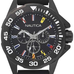 Nautica Herrklocka NAPMIA001 Svart/Gummi Ø44 mm