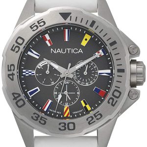 Nautica Herrklocka NAPMIA002 Grå/Gummi Ø44 mm