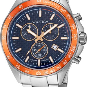 Nautica Herrklocka NAPOBF117 Blå/Stål Ø47 mm